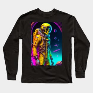 Skull in Space Long Sleeve T-Shirt